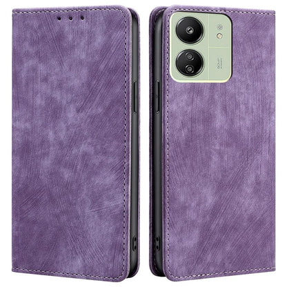 For Xiaomi Redmi 13C 4G / Poco C65 4G Flip Cover Leather RFID Blocking Wallet Phone Case