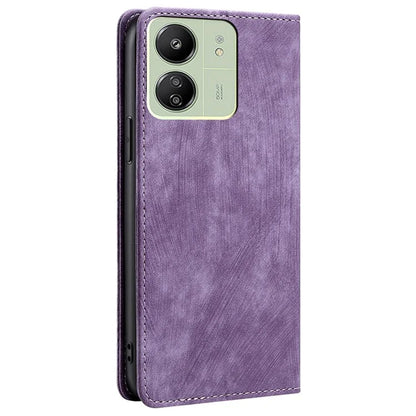 For Xiaomi Redmi 13C 4G / Poco C65 4G Flip Cover Leather RFID Blocking Wallet Phone Case