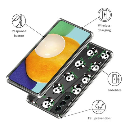 For Samsung Galaxy S24 Phone Case IMD Pattern Design Anti-scratch TPU Cover