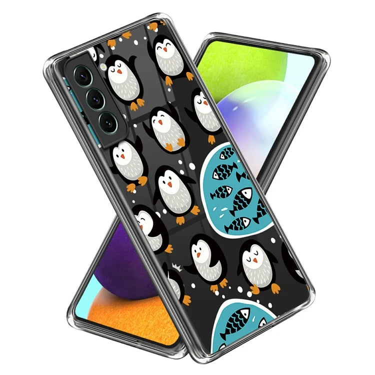 For Samsung Galaxy S24 Phone Case IMD Pattern Design Anti-scratch TPU Cover