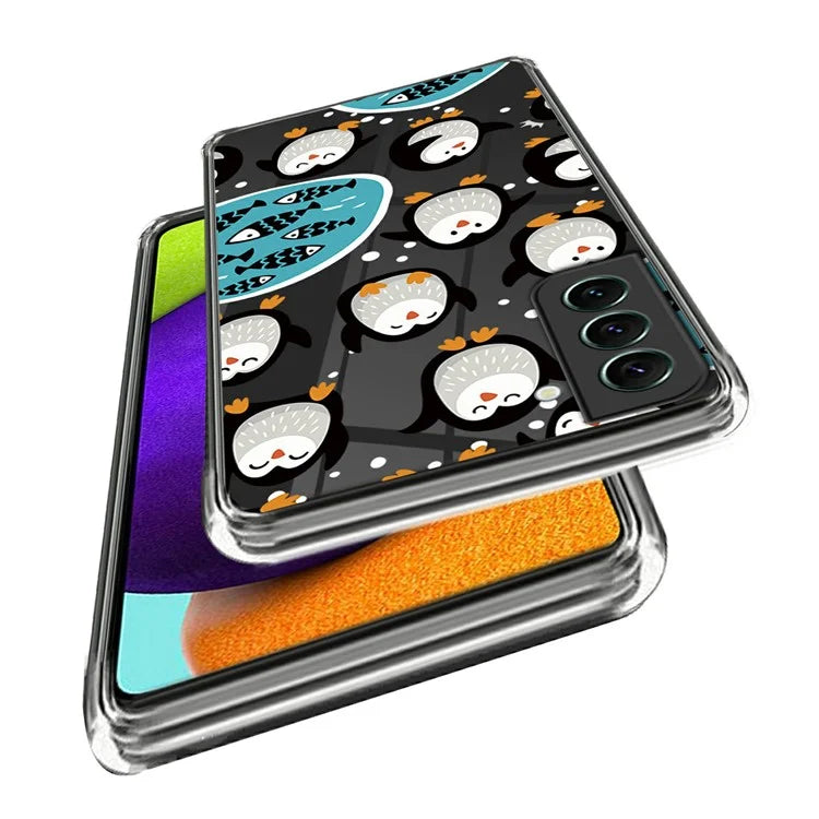 For Samsung Galaxy S24 Phone Case IMD Pattern Design Anti-scratch TPU Cover
