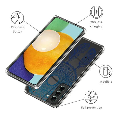 For Samsung Galaxy S24 Phone Case IMD Pattern Design Anti-scratch TPU Cover