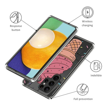 For Samsung Galaxy S24 Ultra Pattern Phone Case Flexible TPU Shockproof Cover