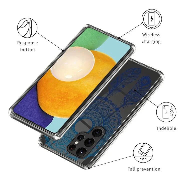 For Samsung Galaxy S24 Ultra Pattern Phone Case Flexible TPU Shockproof Cover
