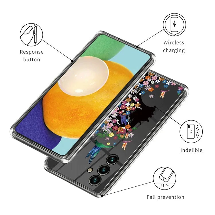For Samsung Galaxy A05s 4G TPU Case IMD Pattern Anti-Scratch Slim Phone Cover