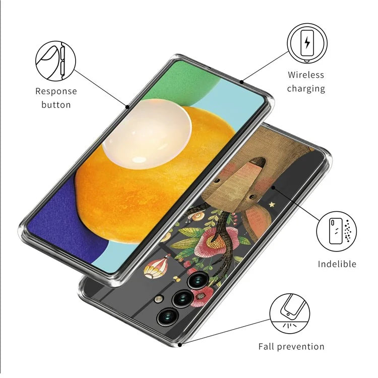 For Samsung Galaxy A05s 4G TPU Case IMD Pattern Anti-Scratch Slim Phone Cover