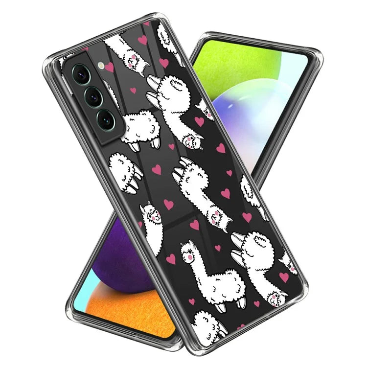 For Samsung Galaxy S24 TPU Phone Case IMD Pattern Slim Fit Protective Cover