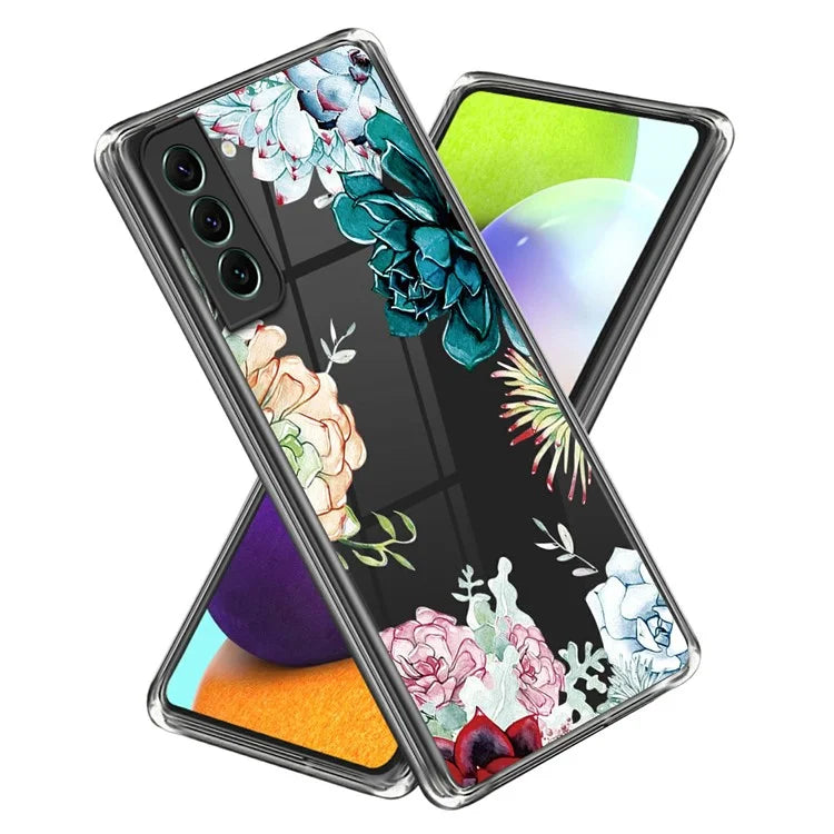 For Samsung Galaxy S24 TPU Phone Case IMD Pattern Slim Fit Protective Cover