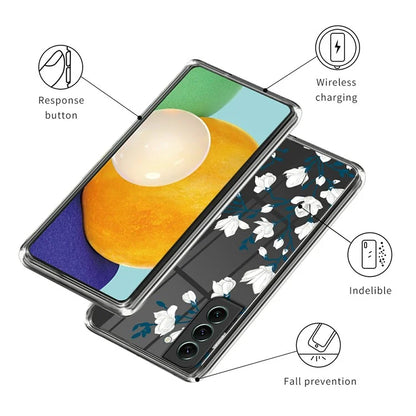 For Samsung Galaxy S24 TPU Phone Case IMD Pattern Slim Fit Protective Cover
