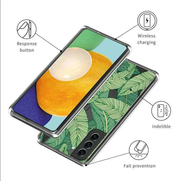 For Samsung Galaxy S24 TPU Phone Case IMD Pattern Slim Fit Protective Cover