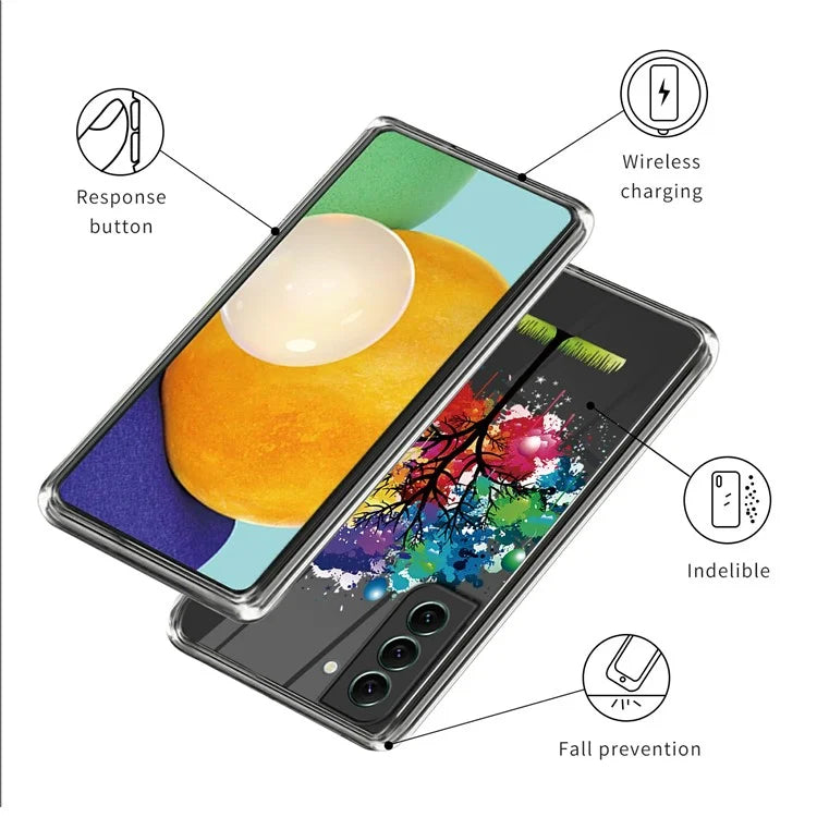 For Samsung Galaxy S24 TPU Phone Case IMD Pattern Slim Fit Protective Cover