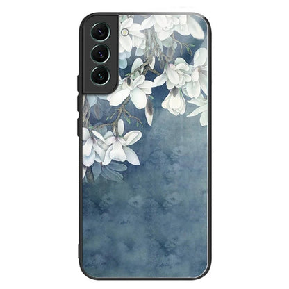 For Samsung Galaxy S24 Phone Case Tempered Glass+TPU Pattern Printed Back Cover
