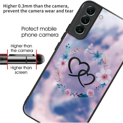 For Samsung Galaxy S24+ Phone Case Pattern Printing Tempered Glass+TPU Cover