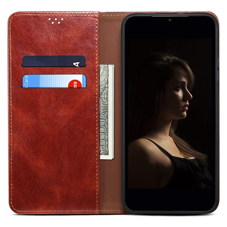 For Samsung Galaxy A35 5G Leather Case Magnetic Auto Closing Wallet Cover