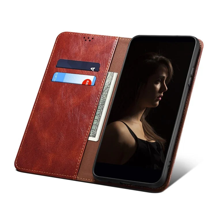 For Samsung Galaxy A35 5G Leather Case Magnetic Auto Closing Wallet Cover