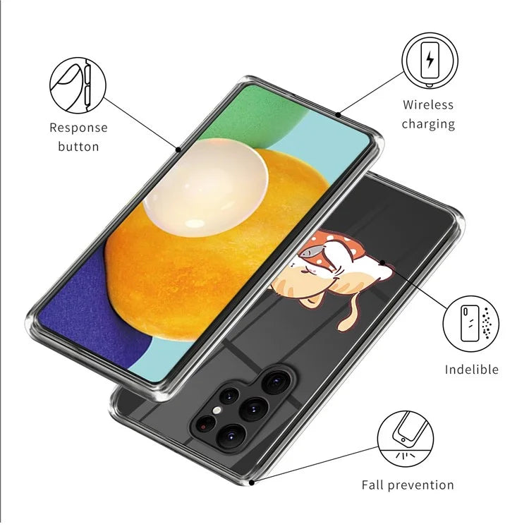 For Samsung Galaxy S24 Ultra Phone Case Pattern Printing Soft TPU Cover