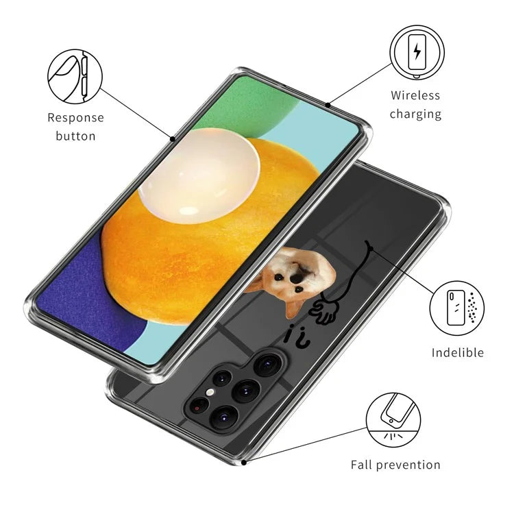 For Samsung Galaxy S24 Ultra Phone Case Pattern Printing Soft TPU Cover
