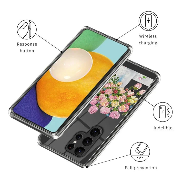 For Samsung Galaxy S24 Ultra Phone Case Pattern Printing Soft TPU Cover