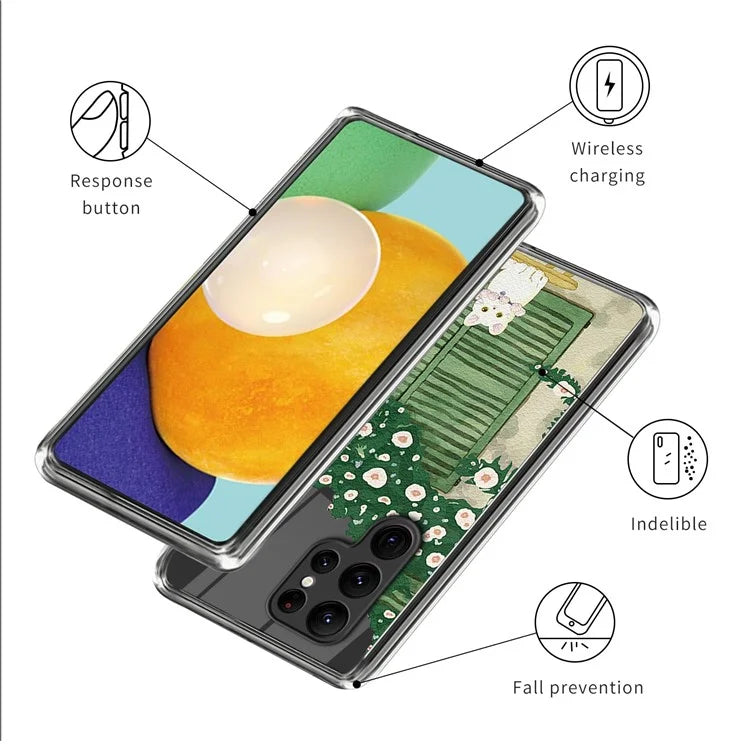 For Samsung Galaxy S24 Ultra Phone Case Pattern Printing Soft TPU Cover