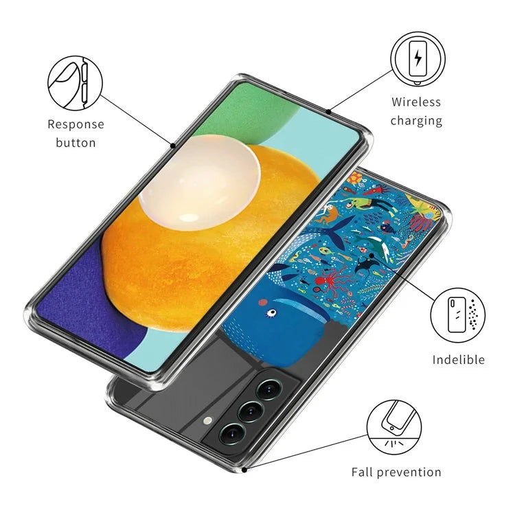 For Samsung Galaxy S24 Case Pattern Printing Shockproof TPU Phone Cover Protector
