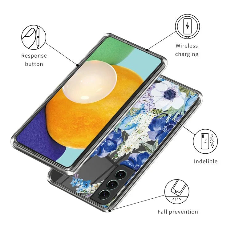 For Samsung Galaxy S24 Case Pattern Printing Shockproof TPU Phone Cover Protector