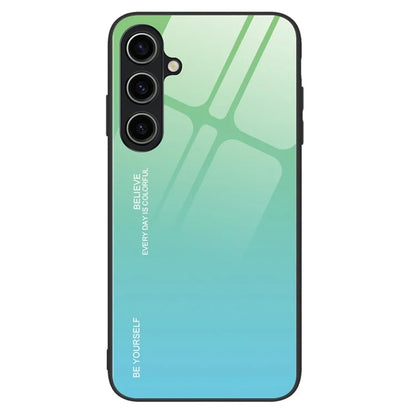 For Samsung Galaxy A15 5G Back Case Gradient Color Tempered Glass Phone Cover Protector