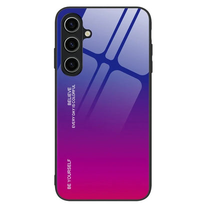 For Samsung Galaxy A15 5G Back Case Gradient Color Tempered Glass Phone Cover Protector