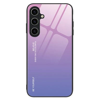 For Samsung Galaxy A15 5G Back Case Gradient Color Tempered Glass Phone Cover Protector