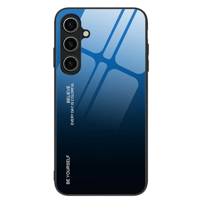 For Samsung Galaxy A15 5G Back Case Gradient Color Tempered Glass Phone Cover Protector