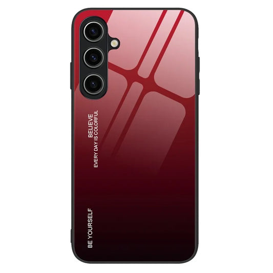 For Samsung Galaxy A15 4G Glass Case Gradient Color Shockproof Tempered Glass Back Cover