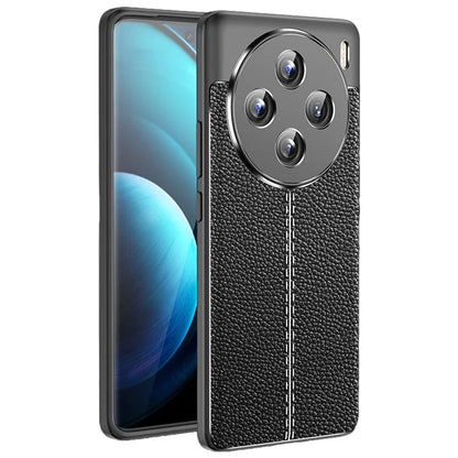 For vivo X100 5G Case Shockproof Litchi Texture TPU Mobile Phone Shell Cover