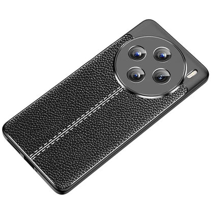 For vivo X100 5G Case Shockproof Litchi Texture TPU Mobile Phone Shell Cover