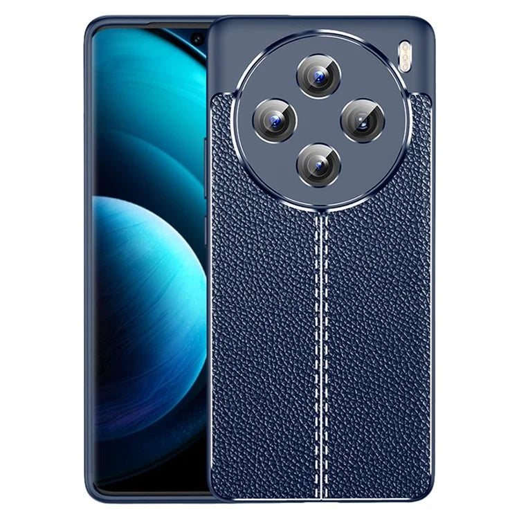 For vivo X100 5G Case Shockproof Litchi Texture TPU Mobile Phone Shell Cover