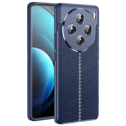 For vivo X100 5G Case Shockproof Litchi Texture TPU Mobile Phone Shell Cover