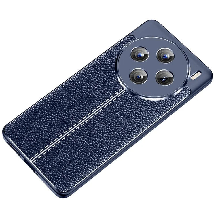 For vivo X100 5G Case Shockproof Litchi Texture TPU Mobile Phone Shell Cover
