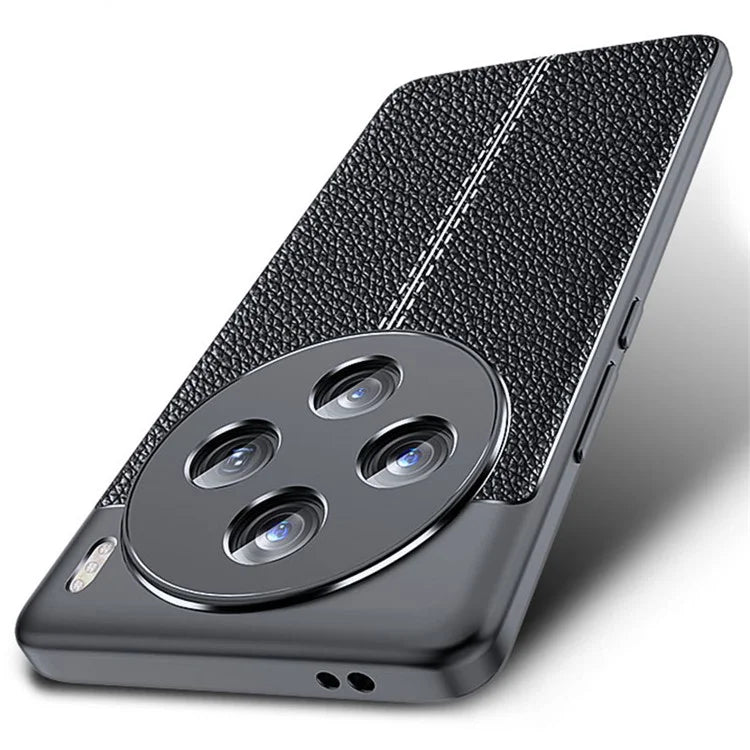 For vivo X100 5G Case Shockproof Litchi Texture TPU Mobile Phone Shell Cover