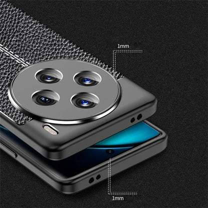 For vivo X100 5G Case Shockproof Litchi Texture TPU Mobile Phone Shell Cover