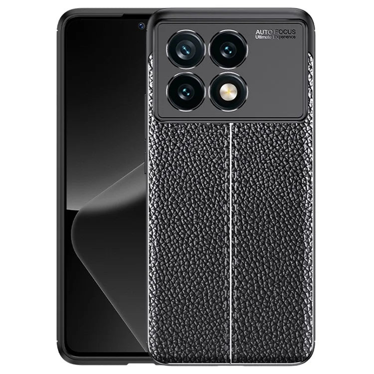 For Xiaomi Redmi K70E 5G / Poco X6 Pro 5G TPU Case Shock Absorbing Litchi Texture Back Cover
