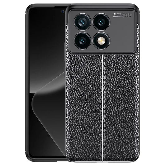 For Xiaomi Redmi K70E 5G / Poco X6 Pro 5G TPU Case Shock Absorbing Litchi Texture Back Cover