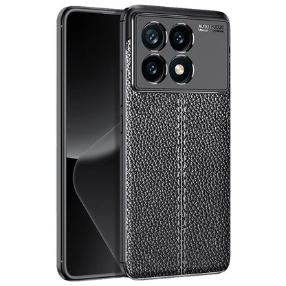 For Xiaomi Redmi K70E 5G / Poco X6 Pro 5G TPU Case Shock Absorbing Litchi Texture Back Cover