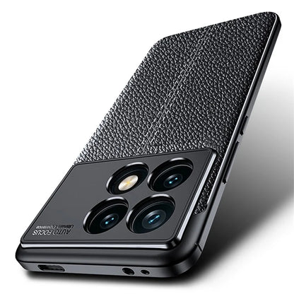 For Xiaomi Redmi K70E 5G / Poco X6 Pro 5G TPU Case Shock Absorbing Litchi Texture Back Cover