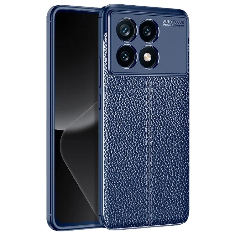 For Xiaomi Redmi K70E 5G / Poco X6 Pro 5G TPU Case Shock Absorbing Litchi Texture Back Cover