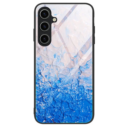 For Samsung Galaxy A15 4G Phone Case Marble Pattern Tempered Glass Back Cover