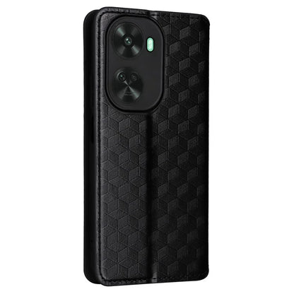 For Huawei nova 11 SE Stand View Cover Rhombus Pattern Imprinted Phone Case