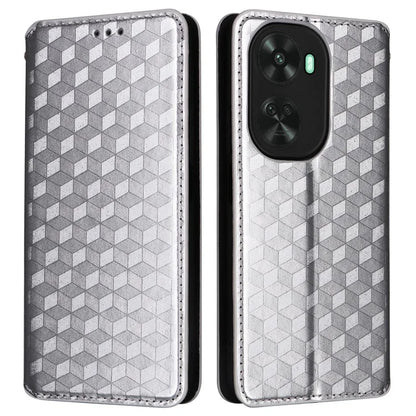 For Huawei nova 11 SE Stand View Cover Rhombus Pattern Imprinted Phone Case