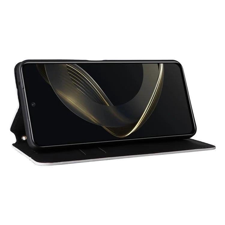 For Huawei nova 11 SE Stand View Cover Rhombus Pattern Imprinted Phone Case