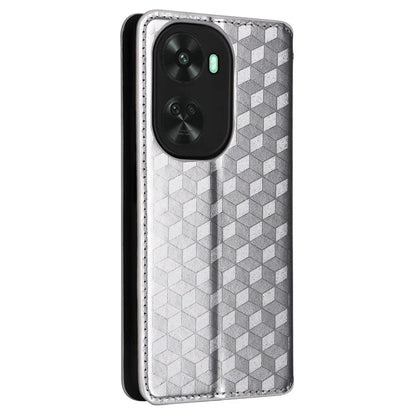 For Huawei nova 11 SE Stand View Cover Rhombus Pattern Imprinted Phone Case