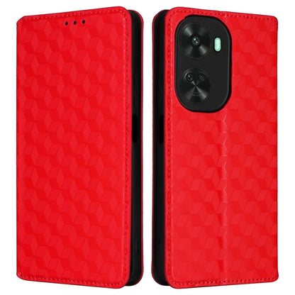 For Huawei nova 11 SE Stand View Cover Rhombus Pattern Imprinted Phone Case