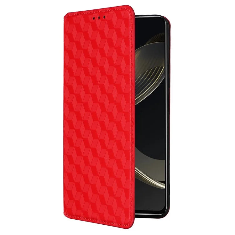 For Huawei nova 11 SE Stand View Cover Rhombus Pattern Imprinted Phone Case