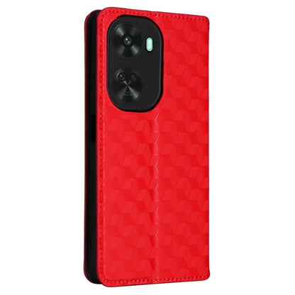 For Huawei nova 11 SE Stand View Cover Rhombus Pattern Imprinted Phone Case